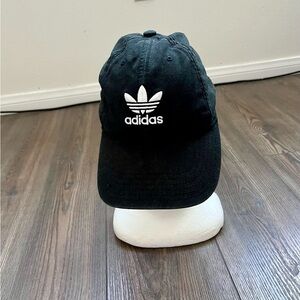 Adidas Classic Black Hat with White Emblem